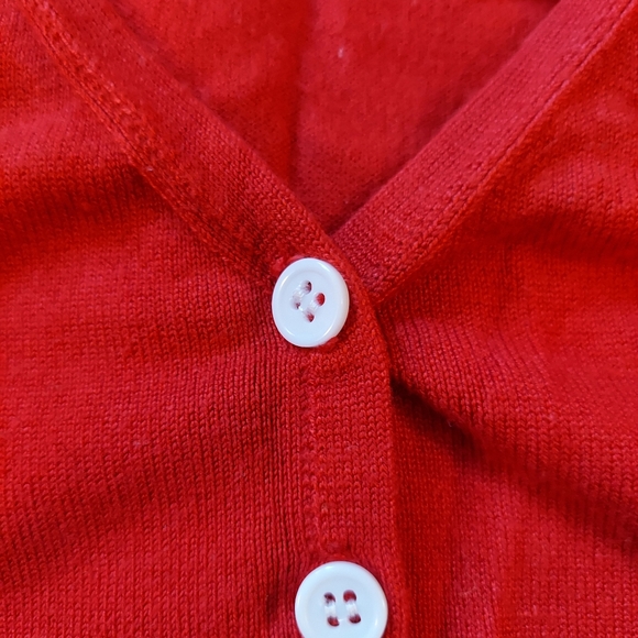Red Sweater Vest Crop Top - Picture 2 of 5